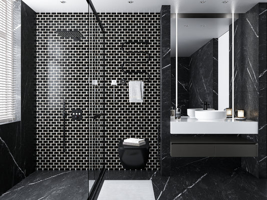 Mosaic Glass - Metro, Obsidian, 300x300
