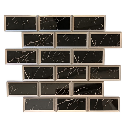 Mosaic Glass - Metro, Obsidian, 300x300