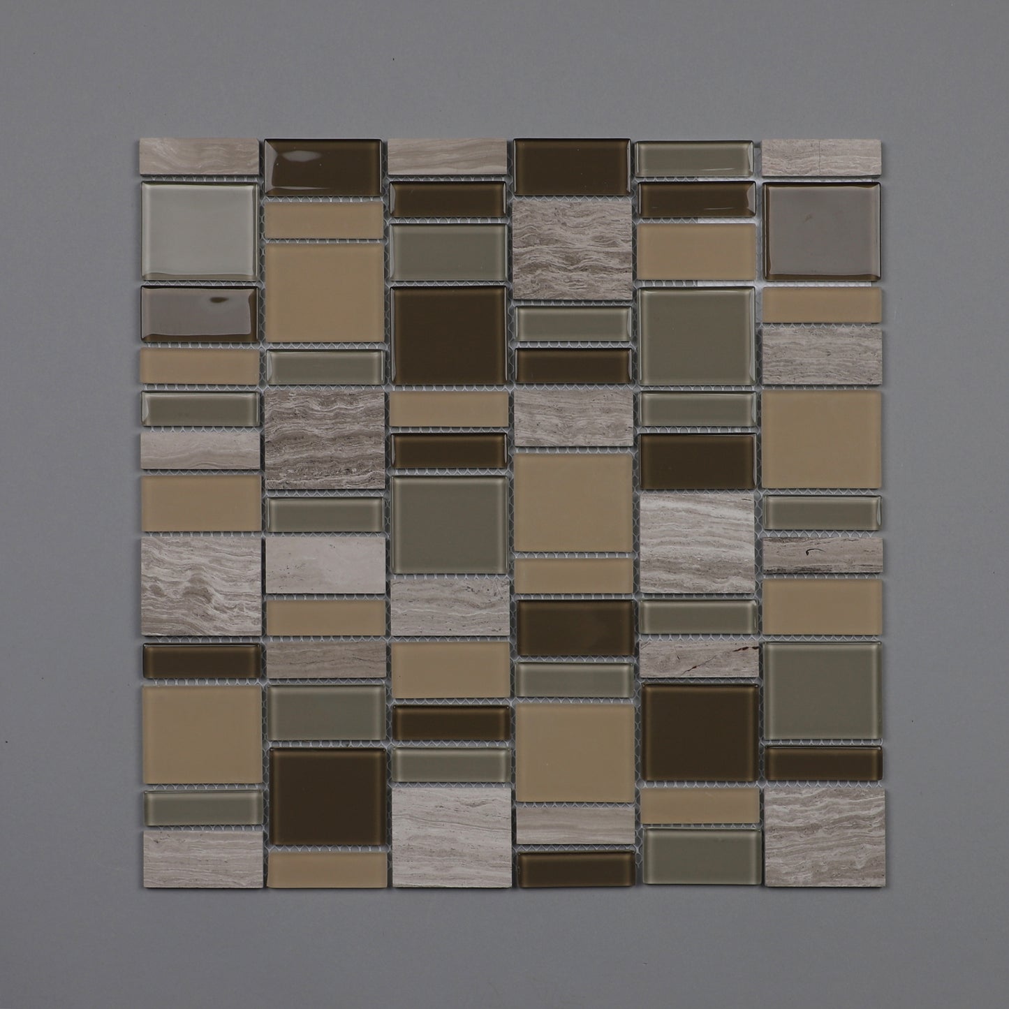 Mosaic Stone & Glass Blend - Rectangular, Milky Way, 300x300