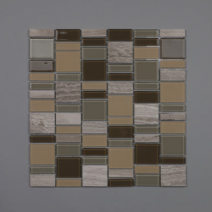 Mosaic Stone & Glass Blend - Rectangular, Milky Way, 300x300