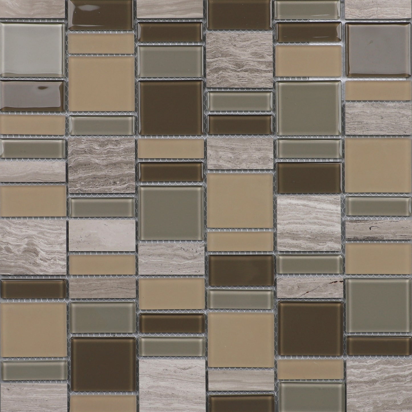 Mosaic Stone & Glass Blend - Rectangular, Milky Way, 300x300