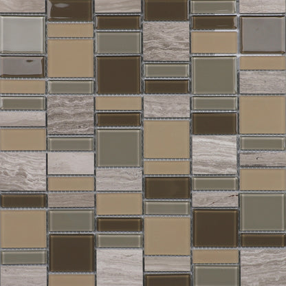 Mosaic Stone & Glass Blend - Rectangular, Milky Way, 300x300