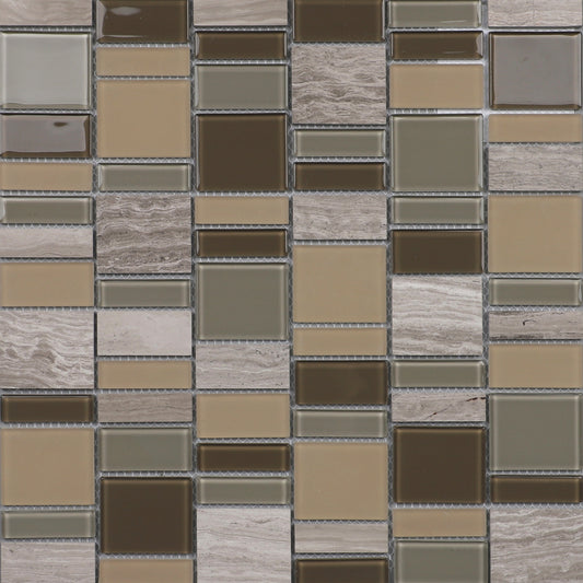 Mosaic Stone & Glass Blend - Rectangular, Milky Way, 300x300