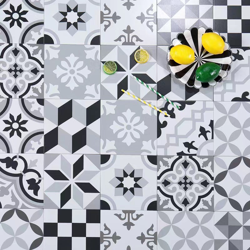 Tile Deco - Monochrome, 13 Unique Tiles, 200x200mm (Box of 30, 1.2 SQM)