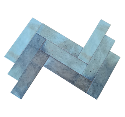 Tile Subway - Gloss, Horizon Lagoon, 300x75mm (Box of 44, 1.1 SQM)