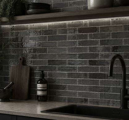 Tile Subway - Gloss, Horizon Night, 300x75mm (Box of 44, 1.1 SQM)