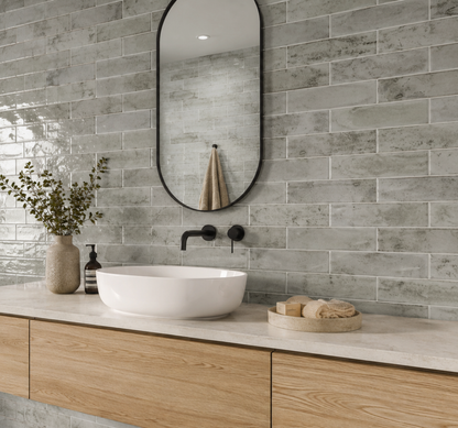 Tile Subway - Gloss, Horizon Storm, 300x75mm (Box of 44, 1.1 SQM)