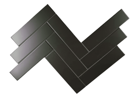 Tile Subway - Matt, Black Pastel, 300x75mm (Box of 44, 1 SQM)