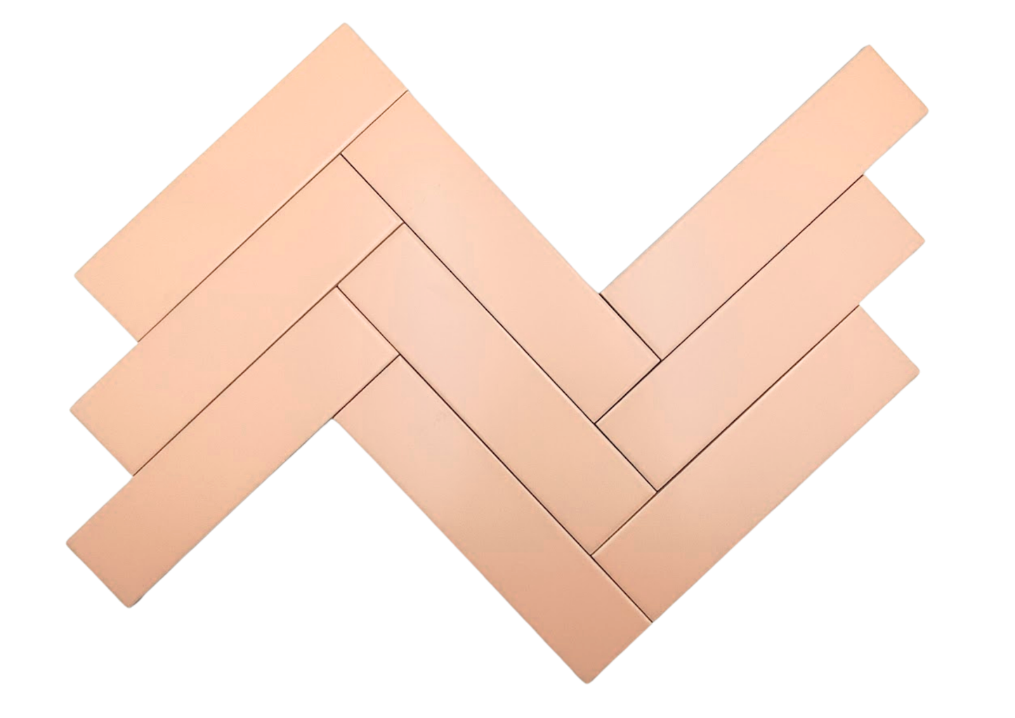 Tile Subway - Matt, Salmon Pastel, 300x75mm (Box of 44, 1 SQM)