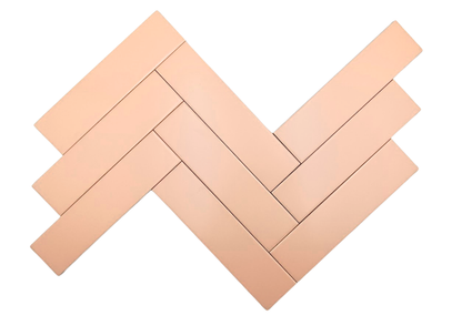Tile Subway - Matt, Salmon Pastel, 300x75mm (Box of 44, 1 SQM)