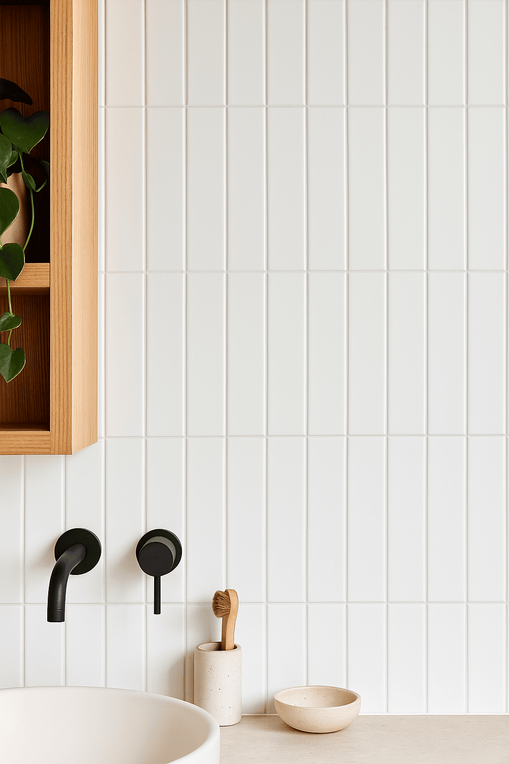 Tile Subway - Matt, White Pastel, 300x75mm (Box of 44, 1 SQM)