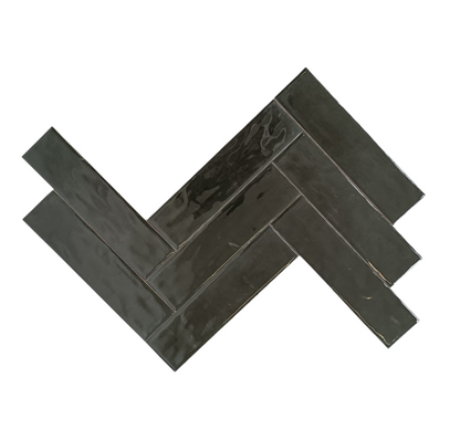 Tile Subway - Gloss, Carbon Black, 300 - 75mm (Box of 50, 1.1 SQM)