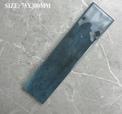 Tile Subway - Gloss, Peacock Blue, 300 - 75mm (Box of 50, 1.1 SQM)
