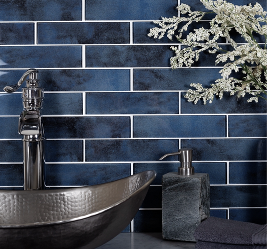 Tile Subway - Gloss, Peacock Blue, 300 - 75mm (Box of 50, 1.1 SQM)