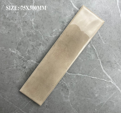 Tile Subway - Gloss, Latte, 300 - 75mm (Box of 50, 1.1 SQM)