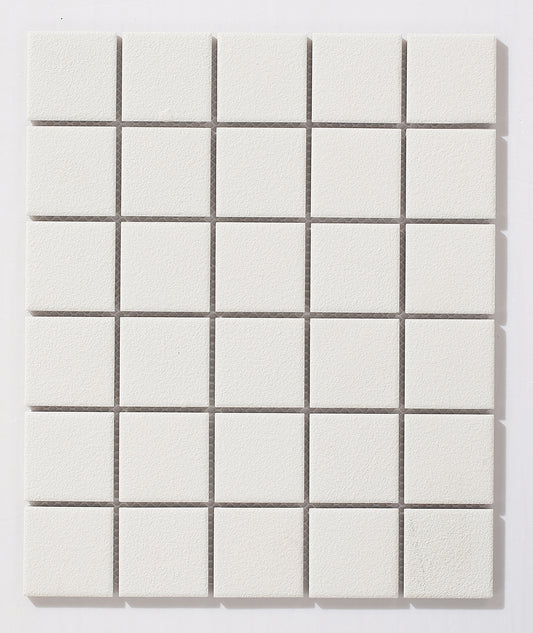 Mosaic Porcelain - Glazed, Full Bodied porcelain, White, Anti-Slip, 300x300 - 48mm