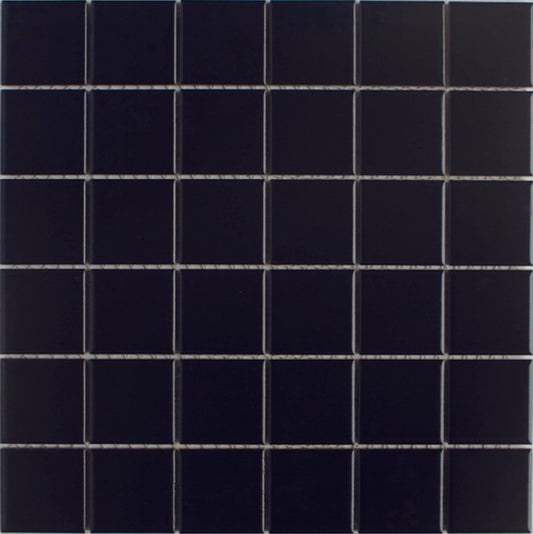Mosaic Porcelain - Glazed, Square, Black, Matt, 300x300 - 48mm
