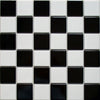 Mosaic Porcelain - Glazed, Square, Black/White, Gloss, 300x300 - 48mm