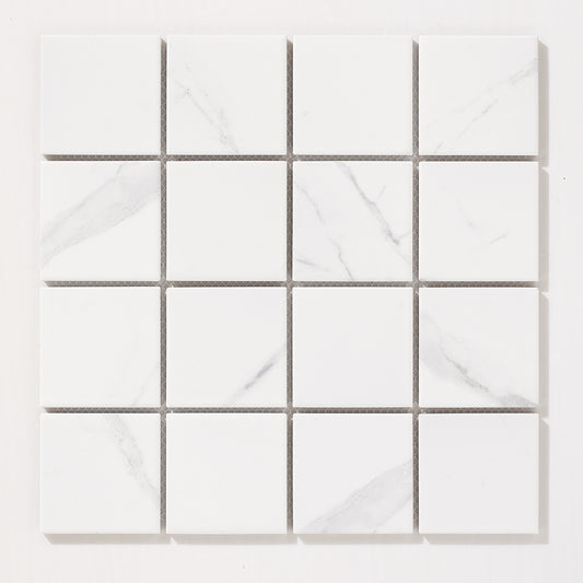 Mosaic Porcelain - Glazed, Square, Carerra, Matt, Large, 300x300 - 73mm