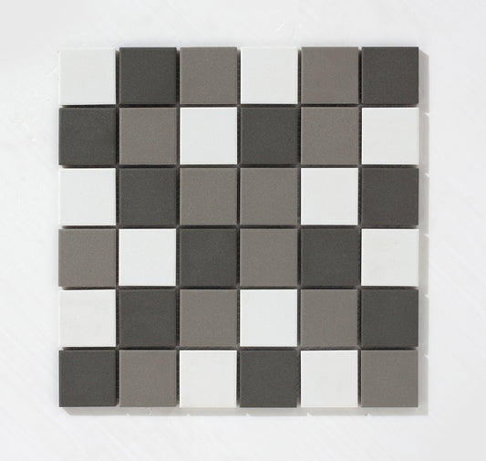 Mosaic Porcelain - Un-Glazed, Full Bodied Porcelain, Square, Ashton-Anti-Slip, 48mm