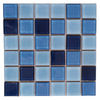 Mosaic Pool - Glazed Porcelain, Azure Blue, Gloss, 300x300 - 48mm