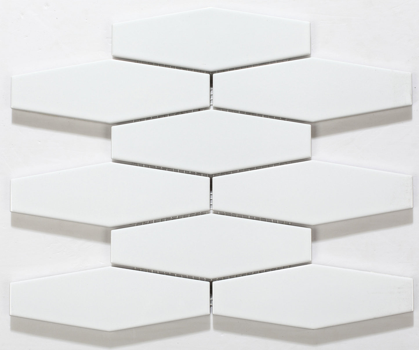 Mosaic Porcelain - Glazed, White Diamond, Gloss, 195mm