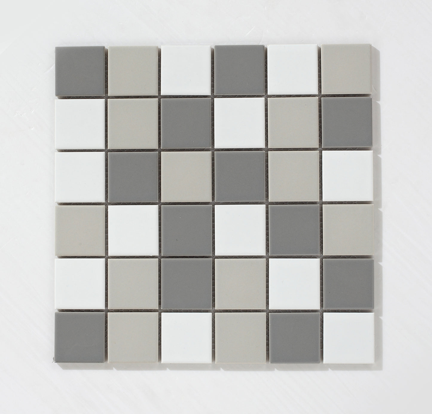 Mosaic Porcelain - Glazed, Square, Greyton, Gloss, 300x300 - 48mm