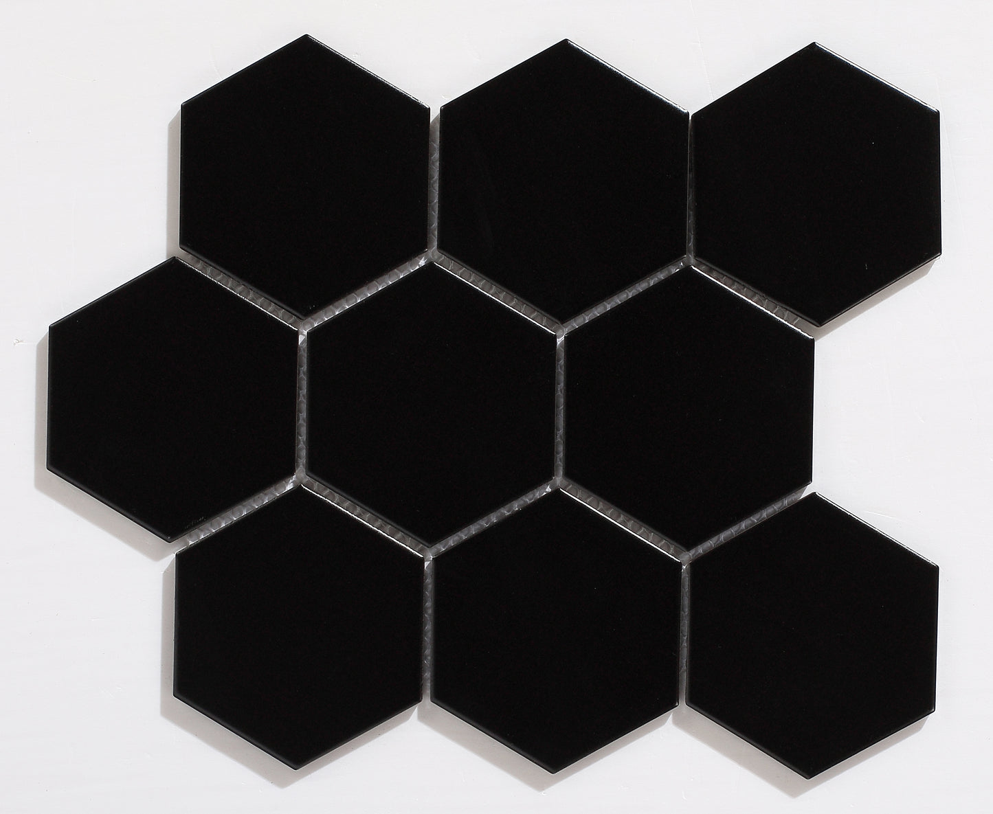Mosaic Porcelain - HEX, Black, Matt, Large, 300x300 - 95mm