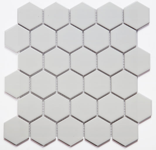 Mosaic Porcelain - HEX, White, Matt, Medium, 300x300 - 51mm
