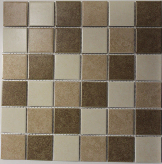 Mosaic Porcelain - Glazed, Square, Natural 2, Matt, 300x300 - 48mm