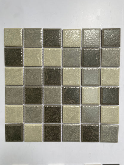 Mosaic Porcelain - Glazed, Square, Natural 4, Matt, 300x300 - 48mm