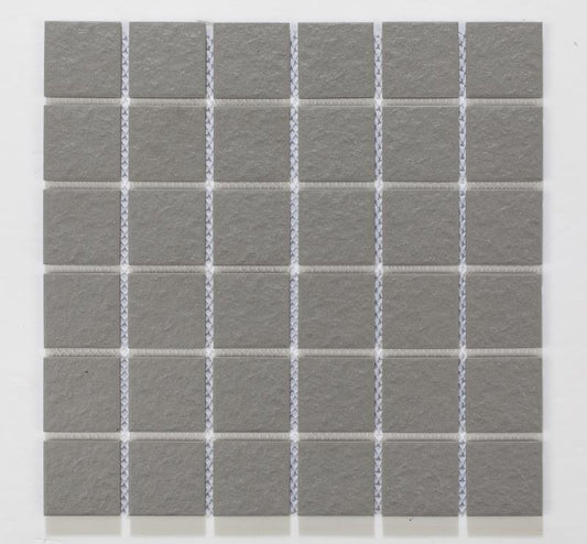 Mosaic Porcelain - Glazed, Full Bodied Porcelain, Square, Pure Light Grey, Matt, 300x300 - 45mm