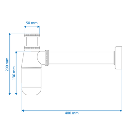 Bottle Trap - Chrome Plated Finish, 32mm/40mm