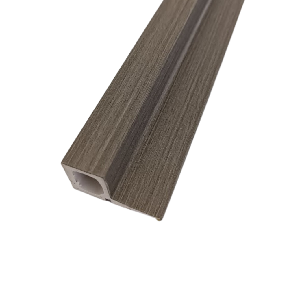 Wood Polymer Composite (WPC) End Strips - Smoked Cedar, 2700x46mm (Box of 6)