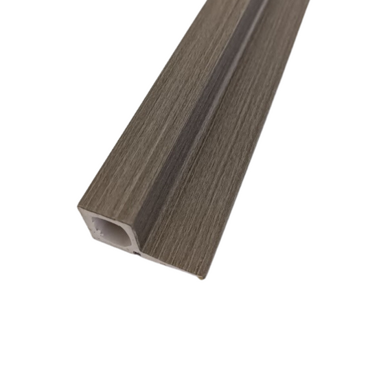 Wood Polymer Composite (WPC) End Strips - Smoked Cedar, 2700x46mm (Box of 6)