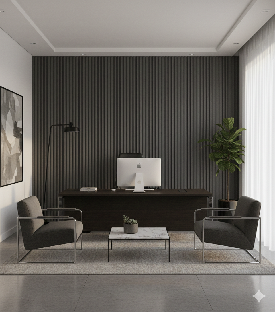 Wall Panel WPC - Projects Collection – Charcoal, 2400x165mm (Box of 14, 5.54m² per box)