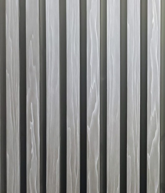 Wood Polymer Composite (WPC) Panels – Striped Grey Anthracite, 2700x200mm (Box of 14, 7.56m² per box)