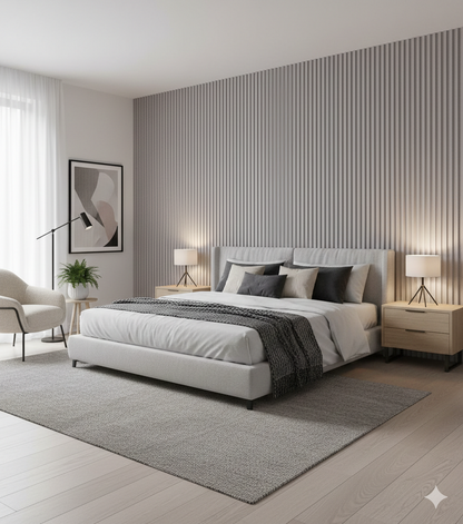 Wall Panel WPC - Projects Collection – Grey Weave, 2400x165mm (Box of 14, 5.54m² per box)