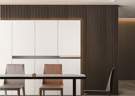 Wood Polymer Composite (WPC) Panels – American Walnut, 2700x165mm (Box of 14, 6.24m² per box)