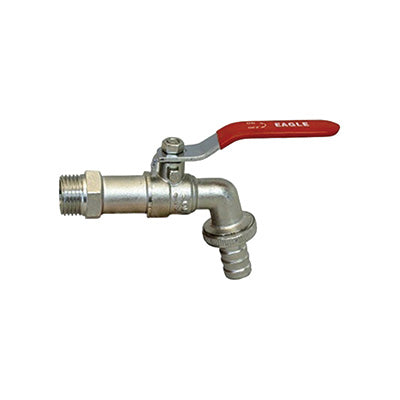 Tap Hosebib Ballcock - 1/2"x3/4", Nickle Plated