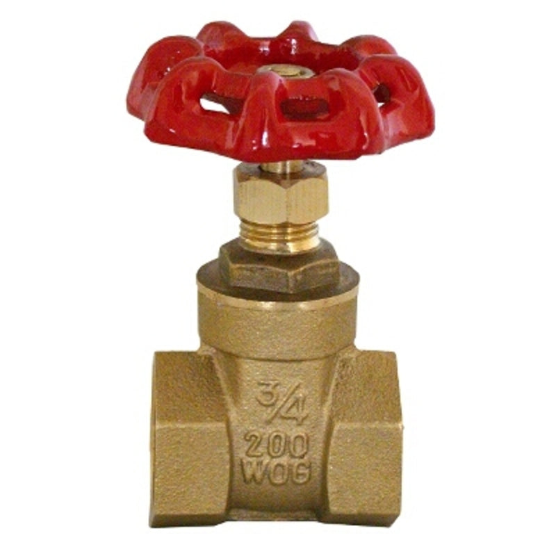 Gate Valve - FxF, Brass, 1 1/2"