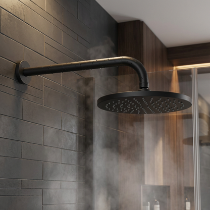 Shower Arm - Premium Range Round 320mm, Matt Black Finish