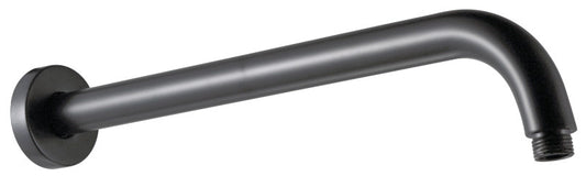 Shower Arm - Premium Range Round 400mm Brushed Gun Metal Finish