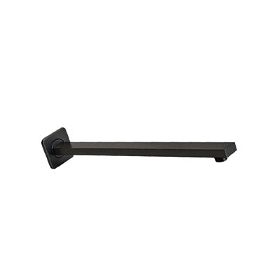 Shower Arm - Premium Range Rectangular 400mm, Matt Black Finish