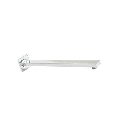 Shower Arm - Premium Range Rectangular 400mm, Polished Chrome Finish