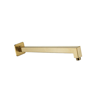 Shower Arm - Premium Range Square 400mm, Brushed Gold Finish