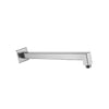 Shower Arm - Premium Range Square 400mm, Brushed Stainless Steel Finish