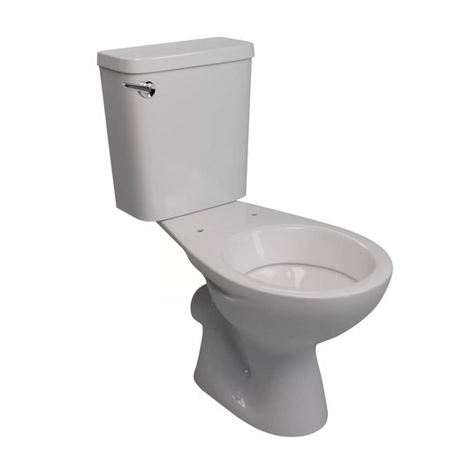 Close Coupled Suite Amalphi - Lecico, Polished White, Front Flush, Incl Mech, No Seat (Excl Pan Fixations), (L) 62cm | (W) 36cm | (H) 76cm