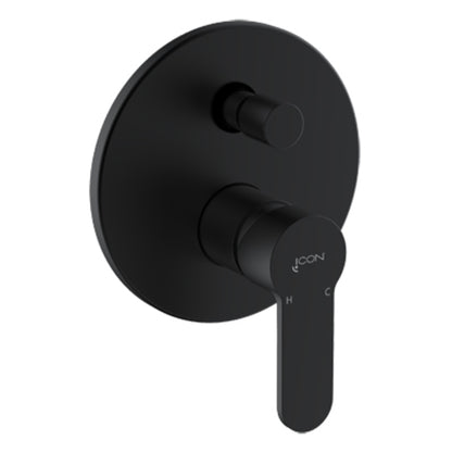 Shower/Bath Mixer/Concealed Divertor Mixer – Aquarius Icon Range, Matt Black Finish
