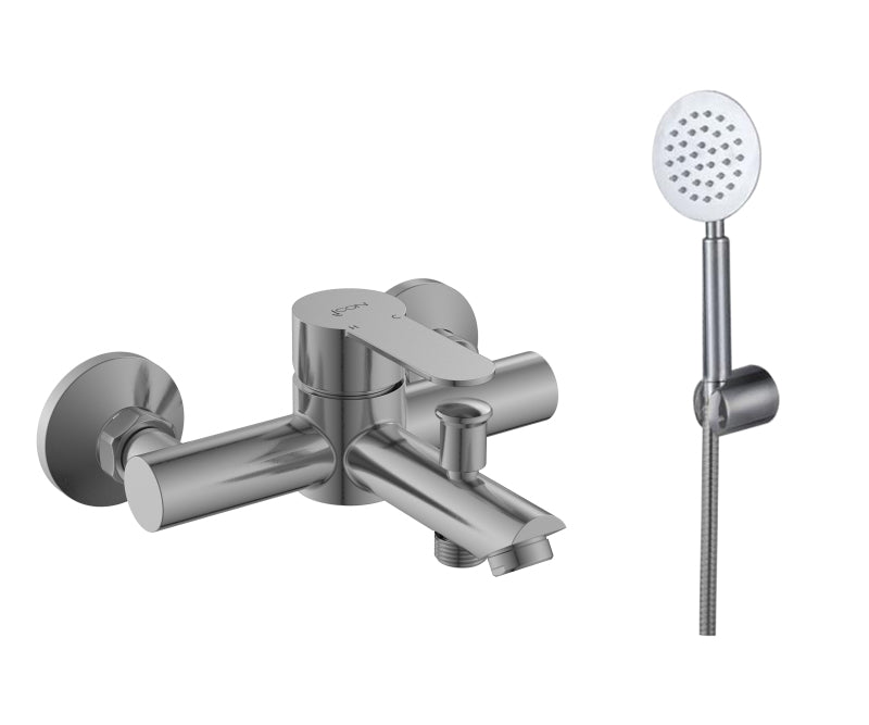 Bath Mixer – Aquarius Icon Range, Brushed Stainless Steel Finish